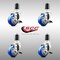 Service Caster 3 Inch 316SS Blue Poly Swivel 1-1/2 Inch Expanding Stem Caster Set Brake SCC SCC-SS316EX20S314-PPUBBLUE-TLB-112-4 - alternate 4